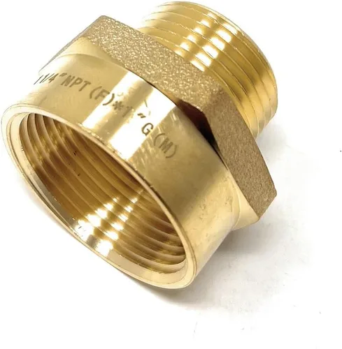 Vista 36 de Adaptador de latón sin plomo Cascada, rosca G británica BSPP macho a NPT hembra (1" x 1" (1 pieza))