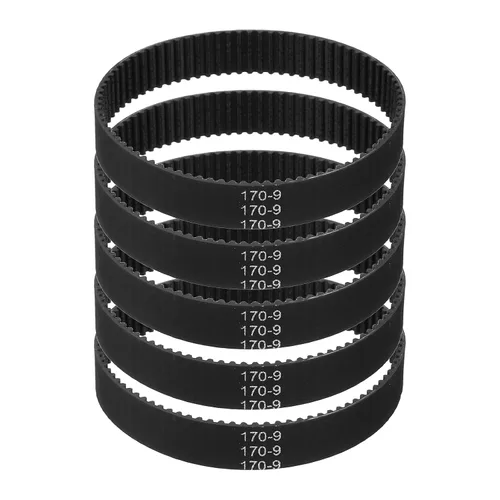 Vista 62 de MECCANIXITY 3.780 in GT-2 correa dentada, 5pcs 0.354 in ancho 0.079 in paso impresión 3D GT-2 correa dentada caucho de bucle cerrado, negro