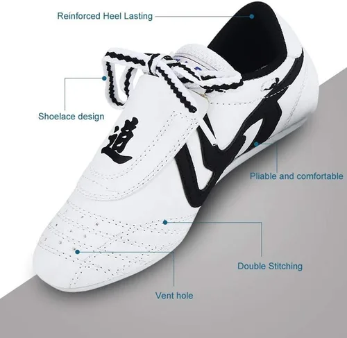 Vista 2 de Dayiss Artes marciales Taekwondo Zapatos Unisex Niños Adolescentes Deporte Ligero Zapatillas Zapatillas Boxeo Karate Zapatos para Taekwondo Kung Fu
