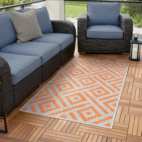 Vista 90 de GENIMO - Tapete de exterior para patio, 6 x 9 pies, impermeable, reversible, de plástico, para campamento, caravana, terraza, porche, cámper