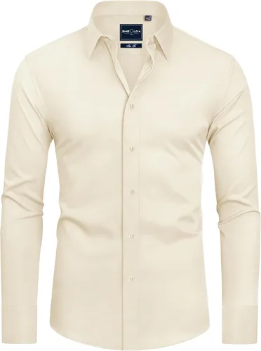 Vista 18 de Alimens & Gentle Camisas de vestir con escudo antimanchas para hombre vino borgoña