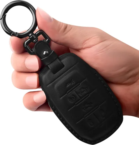Vista 11 de Tukellen para Funda de Llavero de Dodge Funda de Llavero de Cuero Genuino Funda Protectora Compatible con 2019-2025 Dodge RAM 1500 2500 3500 Carcasa