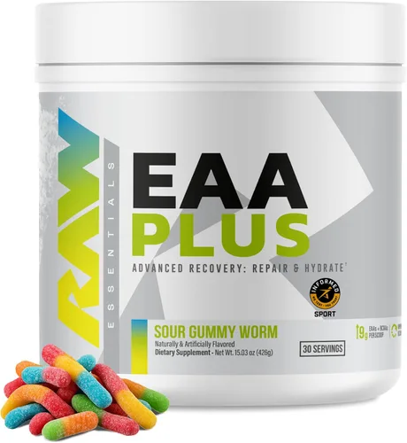 Vista 11 de RAW EAA Plus, aminoácidos en polvo, sandía - Suplemento de aminoácidos BCAA para hombres y mujeres