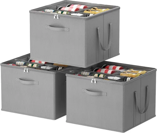 Vista 33 de Lifewit Organizador de almacenamiento de zapatos para armario para 12-16 pares, contenedor de almacenamiento grande de tela con cubierta