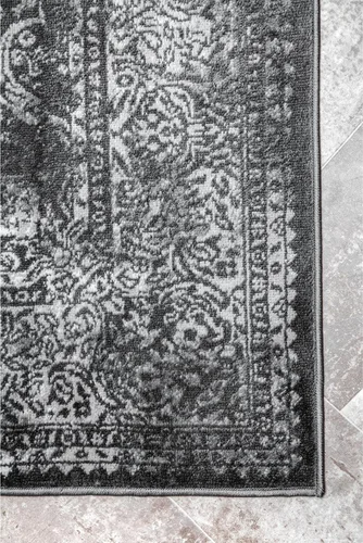 Vista 4 de nuLOOM Alfombra de área de transición estilo oriental Delores, 5 x 8, gris oscuro