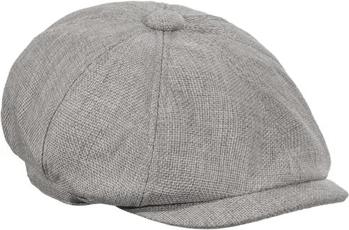 Vista 2 de Men's Newsboy Flat Cap Classic Herringbone Irish Hat Gatsby Ivy Golf Cabbie Hat