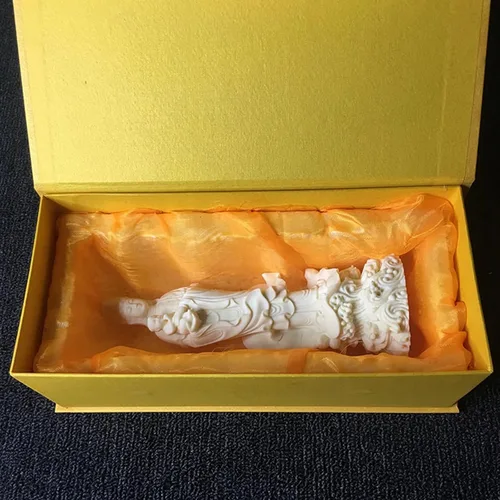 Vista 7 de Estatua de guanyin de Buda bebé de 7.09 pulgadas, estatua de quanyin de la divinidad de la misericordia para decoración de oficina en casa, estatua