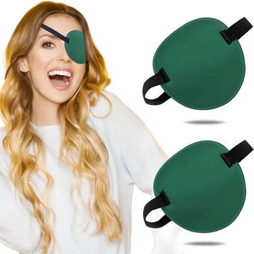 Vista 17 de 2 parches oculares ajustables para tratar la ambliopía u ojo vago, válidos para el ojo derecho o izquierdo, color negro