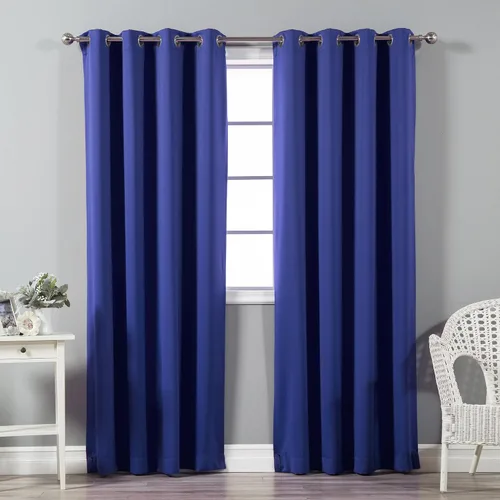 Vista 46 de Best Home Fashion Cortinas opacas con aislamiento térmico, ojales de acero inoxidable y níquel, color rosa bebé, 52 pulgadas de ancho x 63 pulgadas