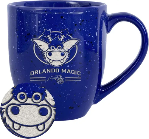 Vista 97 de Rico Industries NBA 16 oz Team Color Laser Engraved Speckled Ceramic Coffee Mug 3-Color del