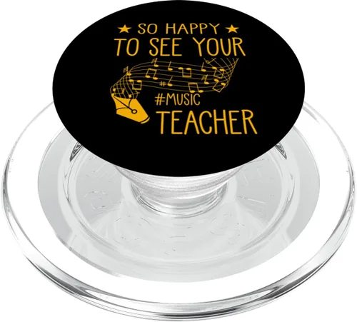Vista 7 de So Happy to See Your Music Teacher Boombox Retro PopSockets Adhesivo PopGrip