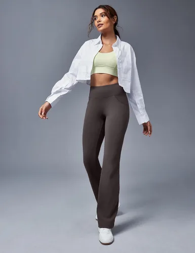 Vista 5 de Ewedoos Pantalones de yoga para mujer, de cintura alta, con 3 bolsillos, corte de bota, pantalones de yoga, pantalones de yoga elásticos