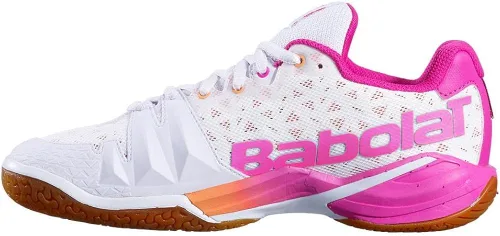 Vista 4 de Babolat Shadow Tour - Zapatos de bádminton para mujer BlancoRosa