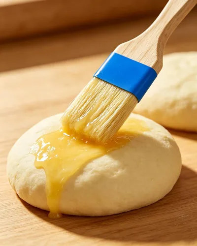 Vista 7 de Cepillo de pastelería de cerdas de jabalí natural, resistente al calor, para cocinar, barbacoa, hornear, cepillo de aceite con mango de madera