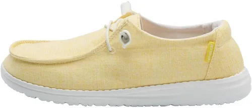 Vista 77 de Hey Dude Wendy Chambray - Zapatos para mujer, mocasines con cordones para mujer, cómodos y ligeros Aurora Blanco 2