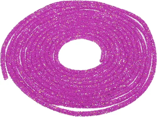 Vista 41 de MECCANIXITY Cuerda de lentejuelas con purpurina de 2.5 yardas, 6mm, 0.24 pulgadas, cuerda de tubo de lentejuelas con diamantes de imitación