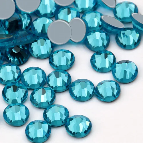 Vista 6 de Dowarm 1440 diamantes de imitación de cristal termofijos, cristales de fijación en caliente para ropa de manualidades, cristal de parte trasera