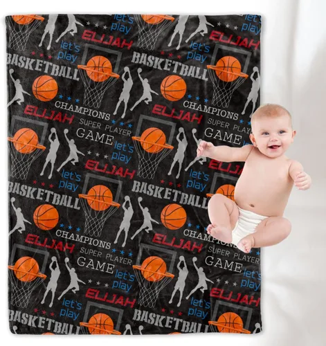 Vista 16 de YESCUSTOM Manta de forro polar de dinosaurio personalizada para niños y niñas, manta de texto personalizada para regalo de cumpleaños y ducha