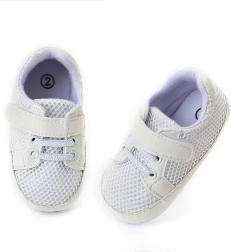 Vista 4 de Clowora Zapatos para bebés y niñas con suela de goma antideslizante, zapatos de cuna para recién nacidos, mocasines planos.