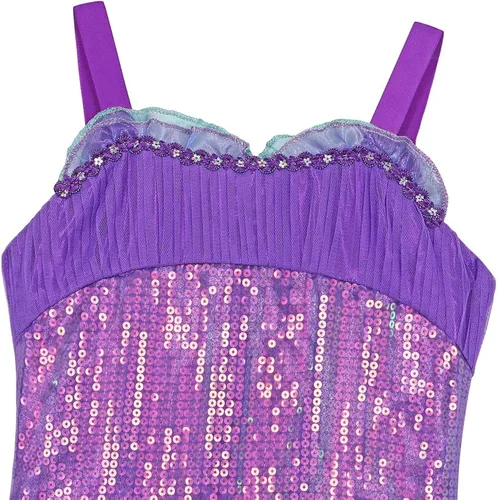 Vista 3 de AmzBarley Little Girls Mermaid Costume Dress Up Halloween Fancy Party Cosplay Princess Mermaid Outfit Dress