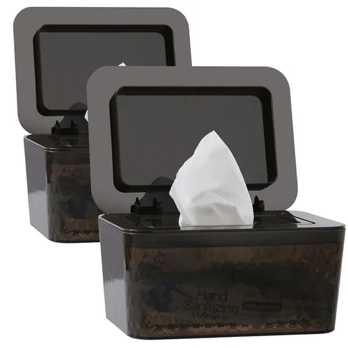 Vista 10 de Dispensador de toallitas húmedas para bebés, contenedor de toallitas húmedas de mayor capacidad, contenedor de toallitas para baño, mantiene