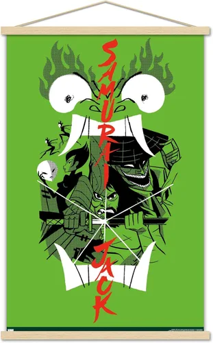 Vista 16 de Trends International Samurai Jack-Ensemble - Póster de pared, 14.725 x 22.375 pulgadas, versión enmarcada en madera de granero