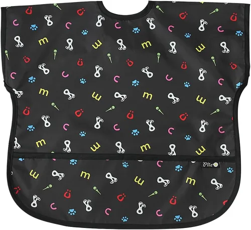 Vista 2 de Plie Short Sleeve Waterproof Bib for Toddlers – Easy Clean Feeding Apron for Mealtime, Daycare, Self-Feeding, Lightweight