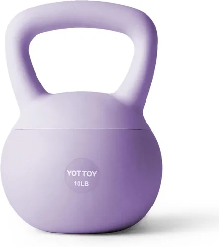 Vista 11 de YOTTOY Pesa rusa suave, pesas rusas con agarre antideslizante para entrenamientos en casa, juego de pesas rusas fuerza y seguridad garantizadas