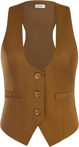 Vista 142 de GRACE KARIN - Chaleco corto para mujer con espalda cruzada, chaleco estilo académico y retrofuturista