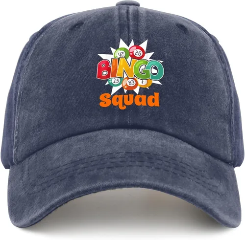 Vista 8 de Bingos Squad Mens Baseball Cap Funny Summer Cap for Womens Golf Hat Adjustable Sun Hats