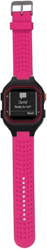 Vista 10 de Correa de repuesto compatible con el reloj inteligente Garmin Forerunner 25, pulsera deportiva de silicona negra impermeable (correa para hombre)