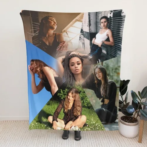 Vista 4 de Regalo para mamá y esposa, manta personalizada con 6 fotos, manta personalizada con imagen para familia, amigo, padre, madre, Navidad, cumpleaños