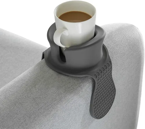 Vista 8 de Portavasos para sofá - Watruer El soporte antiderrame definitivo de silicona para tus bebidas en tu sofá o sofá - Negro