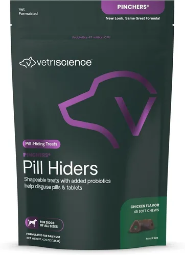 Vista 11 de VetriScience Pinchers extra grandes, píldoras masticables no grasosas con probióticos para perros, píldoras de disfraz, cápsulas y tabletas, salud