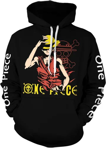 Vista 2 de Sudadera con capucha de pieza de anime para hombre, sudadera de manga larga para mujeres y hombres