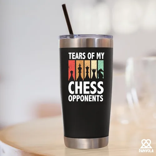 Vista 6 de Panvola Tears Of My Chess Opponents - Regalos de ajedrez para jugadores, entrenadores, amantes del ajedrez, papá, novio, marido, hermano, vaso