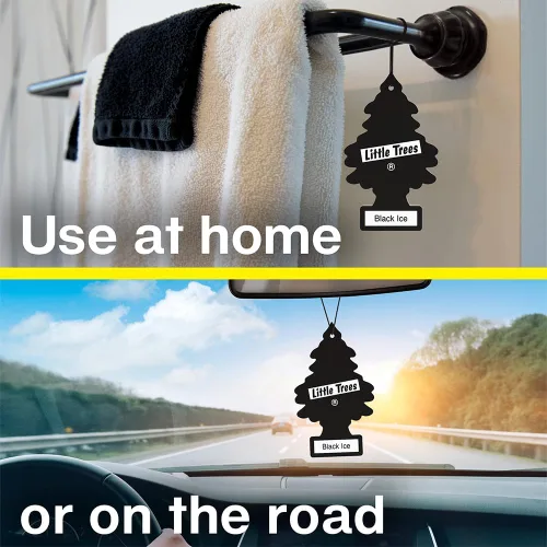 Vista 8 de LITTLE TREES Ambientador de aire para coche, árbol colgante que proporciona un aroma duradero para el automóvil y el hogar Cuero, 24 ambientadores