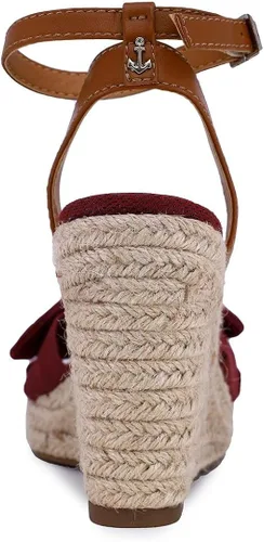 Vista 3 de Nautica Sandalias de cuña media para mujer con hebilla de moda