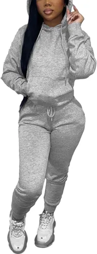 Vista 11 de Alunzoem Conjunto deportivo para mujer, 2 piezas, sudadera con capucha