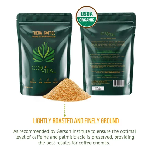 Vista 2 de Cor-Vital Enema de café de 5 libras, el mejor café orgánico para enema, café de enema orgánico, terapia aprobada por Gerson, limpieza desintoxicante