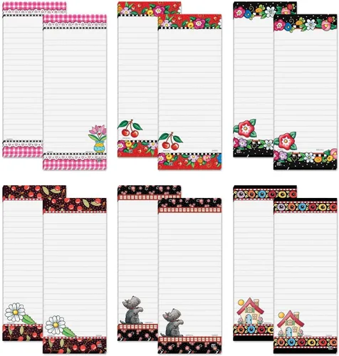 Vista 10 de Current Cardinal Woodland Birds - Juego de 12 blocs de notas magnéticos, 6 diseños, 30 hojas de 3.5 x 6.5 pulgadas, lista de compras, notas
