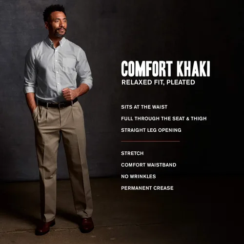 Vista 4 de Dockers, pantalón elastizado de calce relajado para hombre.