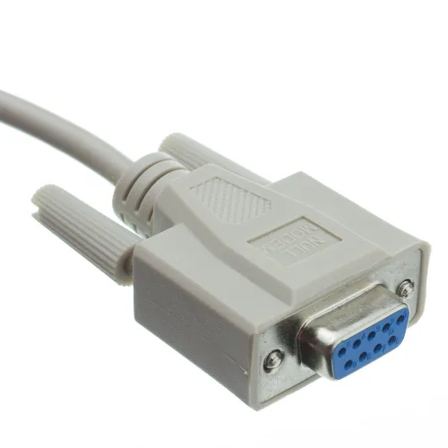 Vista 5 de CableWholesale Cable de módem nulo, cable serie DB9 hembra a DB25 macho, clasificación UL, 8 conductores, beige, DB9 hembra a DB25 macho cable