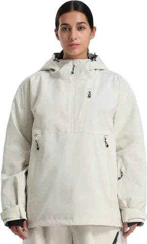 Vista 8 de GSOU SNOW Women's Snowboard Jacket Baggy Ski Jackets Waterproof Snow Hooded Coat Windproof Mountain Winter Outdoor Sports