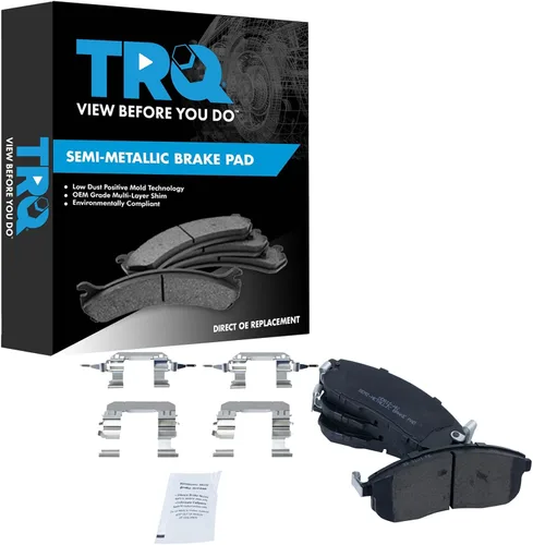 Vista 172 de TRQ Pastillas de freno delanteras semi metálicas compatibles con Ford Expedition 2018-2021 F-150 2018-2020 Lincoln Navigator 2018-2022