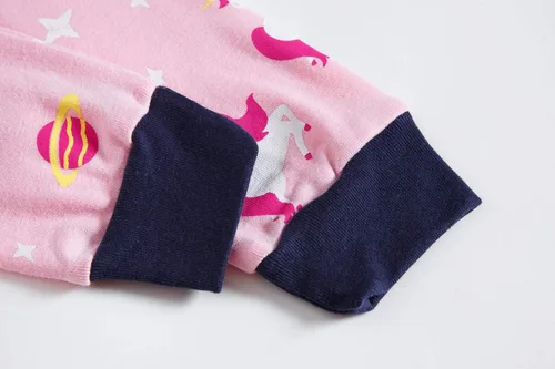 Vista 6 de Dolphin&Fish pijama suave para niños y niñas, 100% algodón, pijama de manga larga para niños