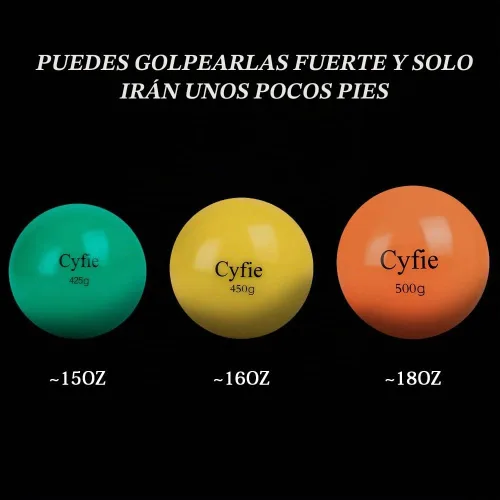 Vista 6 de Cyfie Heavy Weighted Baseball/Softball for Hitting, Heavy Balls for Hitting, Batting Training, Pitching Practice and Throwing(6 Pack)