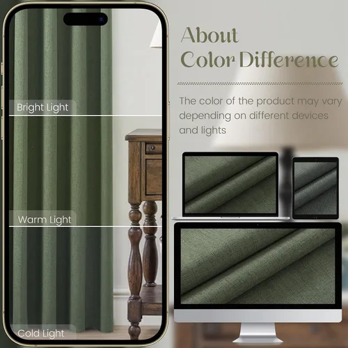 Vista 6 de UHITECH Cortinas plisadas pequeñas de 35 pulgadas de largo, cortinas opacas cortas para ventanas de sótano, aislamiento térmico, cortinas opacas