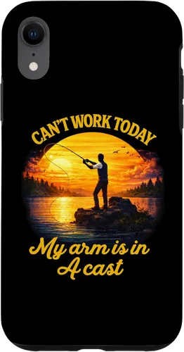 Vista 25 de Can't Work Today My Arm is in A Cast Fly Fishing Funny Humor Case for iPhone 17