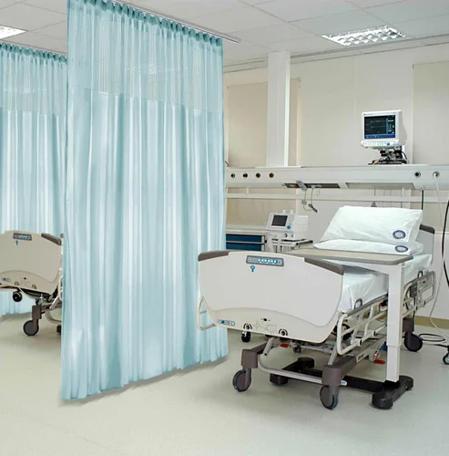 Vista 15 de Frelement Cortina médica con ganchos planos, cortinas divisoras de privacidad para hospital, clínica médica, spa, laboratorio, oficina, guardería